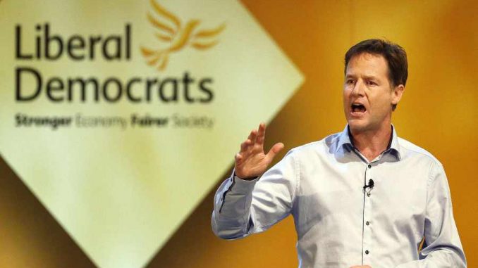 Deputy PM and the Liberal Democrats leader Nick Clegg